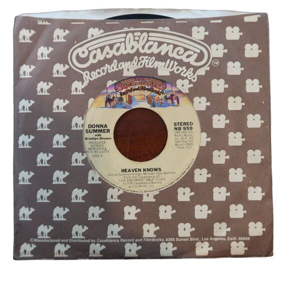 Donna Summer Other - Donna Summer "Heaven Knows / Only One Man" 1978 7" Vinyl Record Single Casablanc